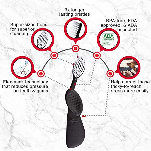 Brosse à dents gaucher haut de gamme avec tête flexible et finitions durables - 3
