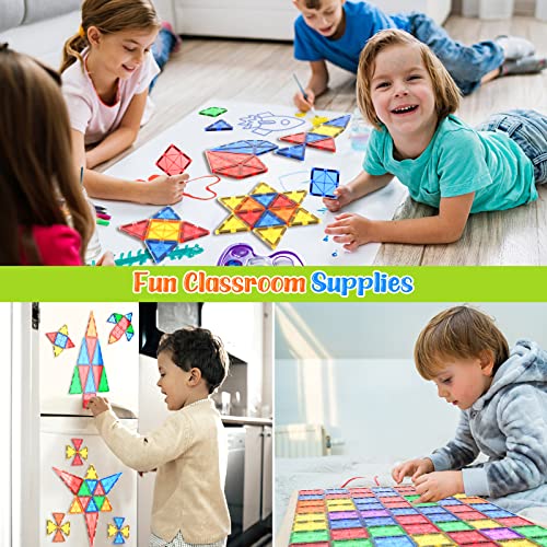 Magnetic Tiles Kids Toys STEM Magnet Toy for Toddler Magnetic Blocks Building Preschool Learning Sensory Montessori Toys for 3+ Year Old Boys and Girls, Safe Creativity Toddler Kids Toy 40PCS - Image 6