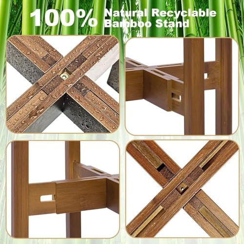 Support de fleurs en bois réglable pour embellir votre d'angle de salon ou balcon - 8