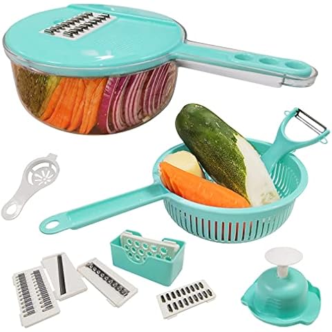 Vegetable Chopper, 12 in 1 Food Slicer, With Container Veggie Chopper, Mandolin, Multifun vegetable cutter slicer, Vegetable Slicer, Kitchen Gadgets, Food Chopper Manual, Mandoline Slicer For Kitchen Cover