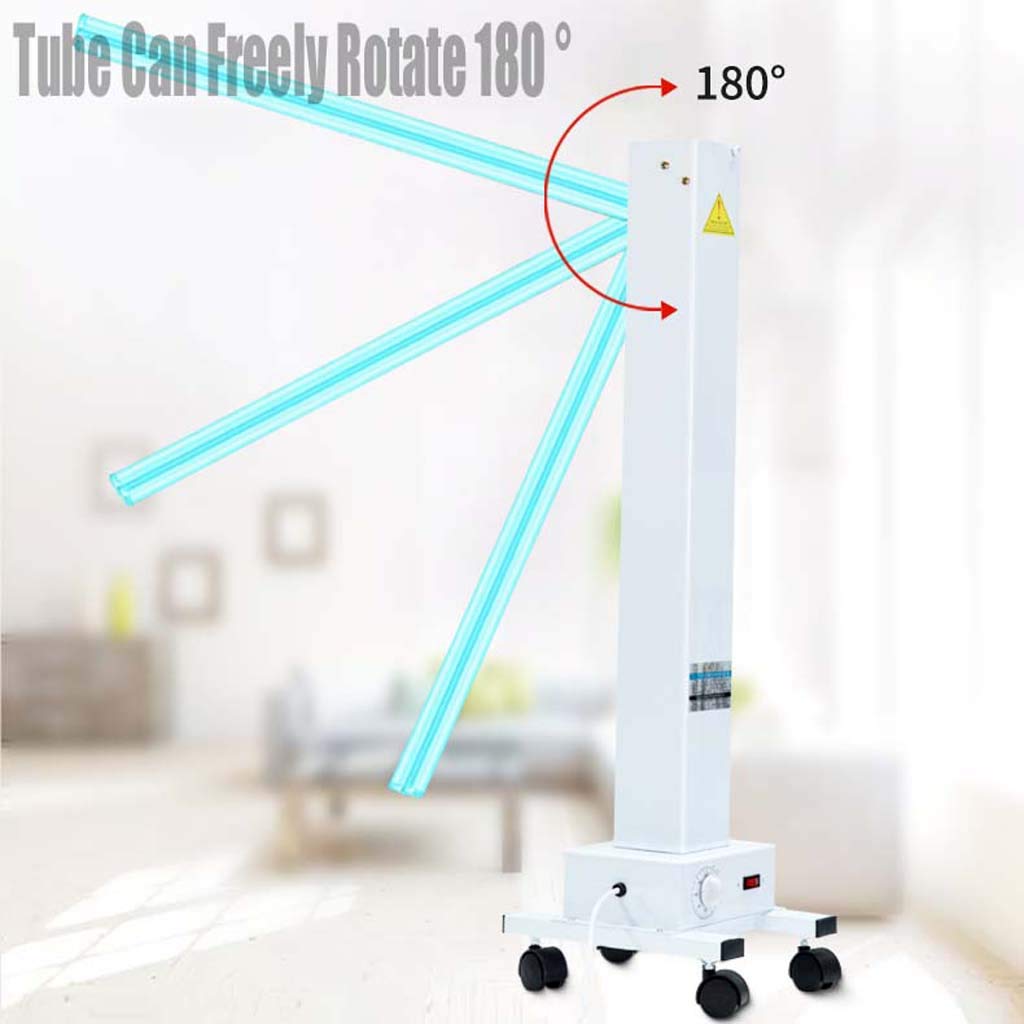 Lámpara de desinfección UV 65W, lámpara de esterilización portátil Escolar 100W | Lámpara de desinfección de ácaros de ozono de Alta Potencia de fábrica -Tasa de esterilización 99.9%