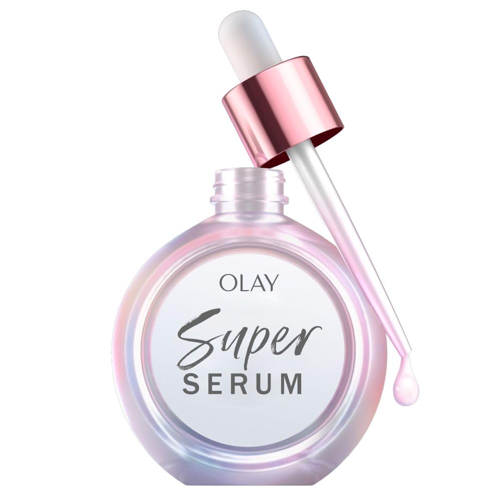 OlaySuper Serum, Hydrating Face Serum with Vitamin C, Niacinamide, Collagen Peptide, Anti-Ageing & Brightening Skincare for a Youthful Glow, 30ml