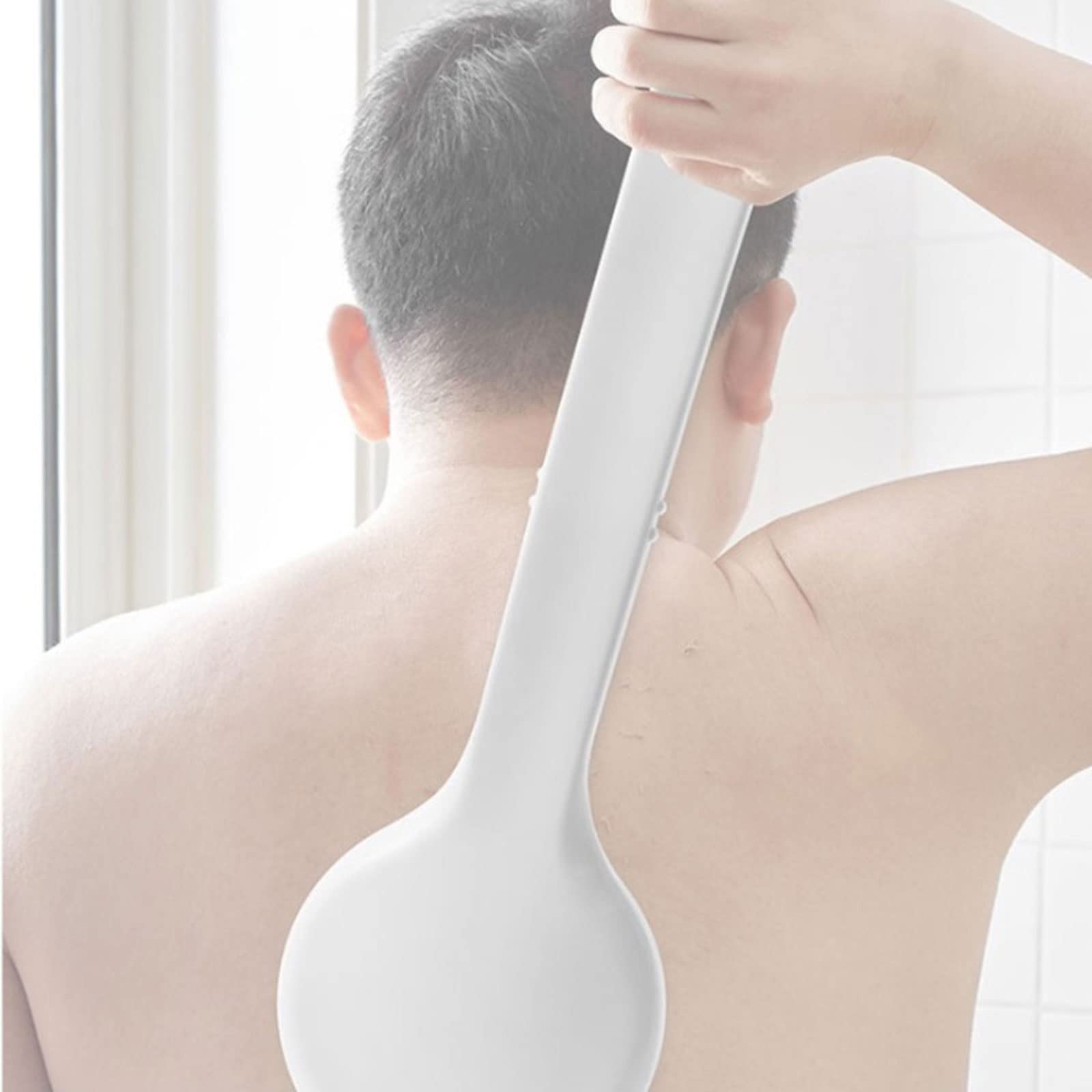 Esponja de baño Exfoliante de Mango Largo for Cepillado en seco, depurador de Espalda, Equipo de Limpieza de exfoliación for baño, Cepillo de Ducha