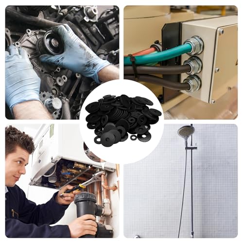 150PCS Gummi Unterlegscheiben,Unterlegscheiben Gummi,Gummitülle,Unterlegscheiben Gummi,Sortiment Von Unterlegscheiben M5 M6 M8 M10