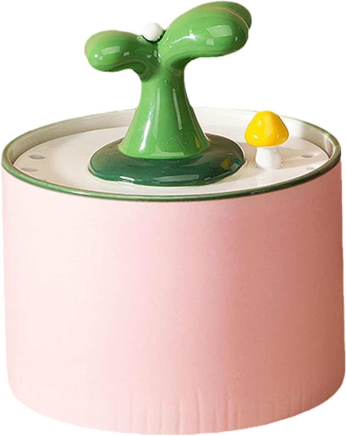 GeRRiT Fuente de bebida inteligente de cerámica for gatos,Alimentador de agua de circulación automática for mascotas,Dispensador de agua for perros de 1L/1,5L con 6 filtros de repuesto USB antiseco fo