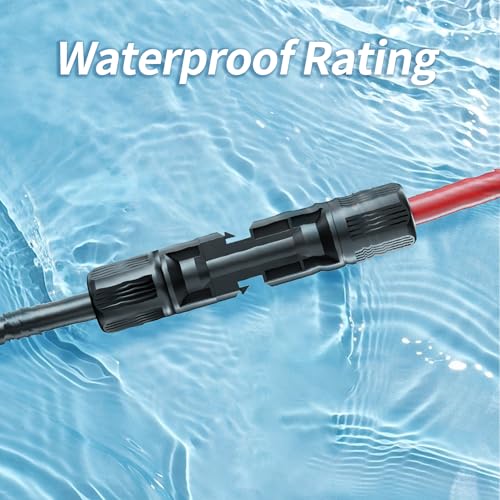 image for energeaster 10AWG Solar Extension Cable with Pair of Connectors Solar 