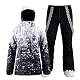 GSOU SNOW Damen Skianzug 2-teilig Skijacke und Skihose Set für Wintersport