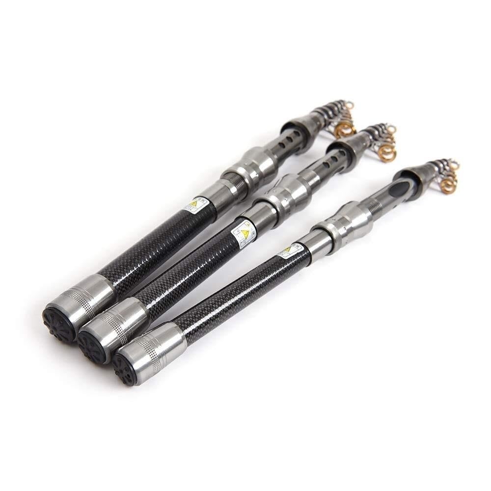 Wędka, Portable Carbon Fiber Telescopic Fishing Rod with Reel Seat Lightweight Travel Fishing Gear Sprzęt wędkarski