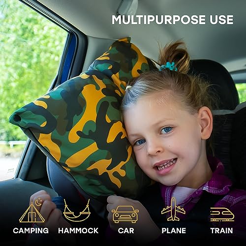 Camping-Pillow-Memory-Foam-Camp-Pillow-wMachine-Washable-Cover-Packable-Travel-Pillow-wPouch-Strap-Hammock-Pillow-Hiking-Pillow-Backpacking-Gear-Camping-Accessories