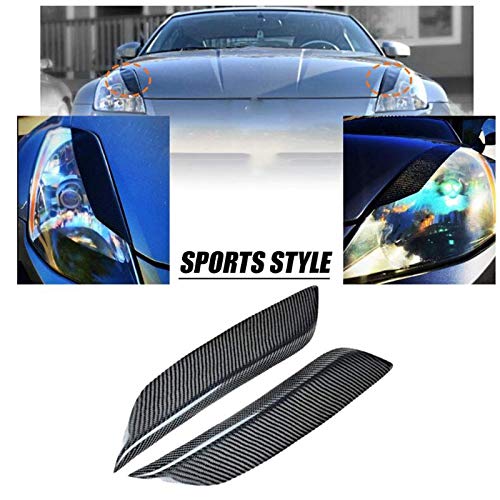FOR NISSAN 03-09 350Z Z33 FAIRLADY CARBON FIBER HEADLIGHT EYE LID EYELIDS COVER | UK