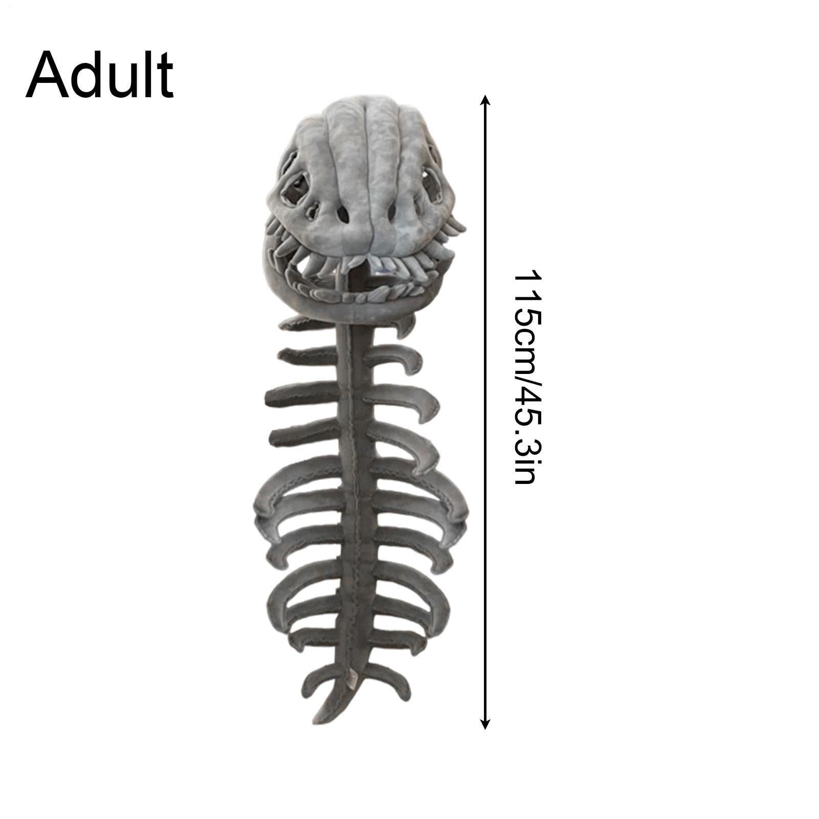 Realistic Dinosaur Skeleton Costume – Wearable Plush 3D Skeleton Outfit For Kid, Novelty Skull Spine Headpiece & Fossil Snug — view 5