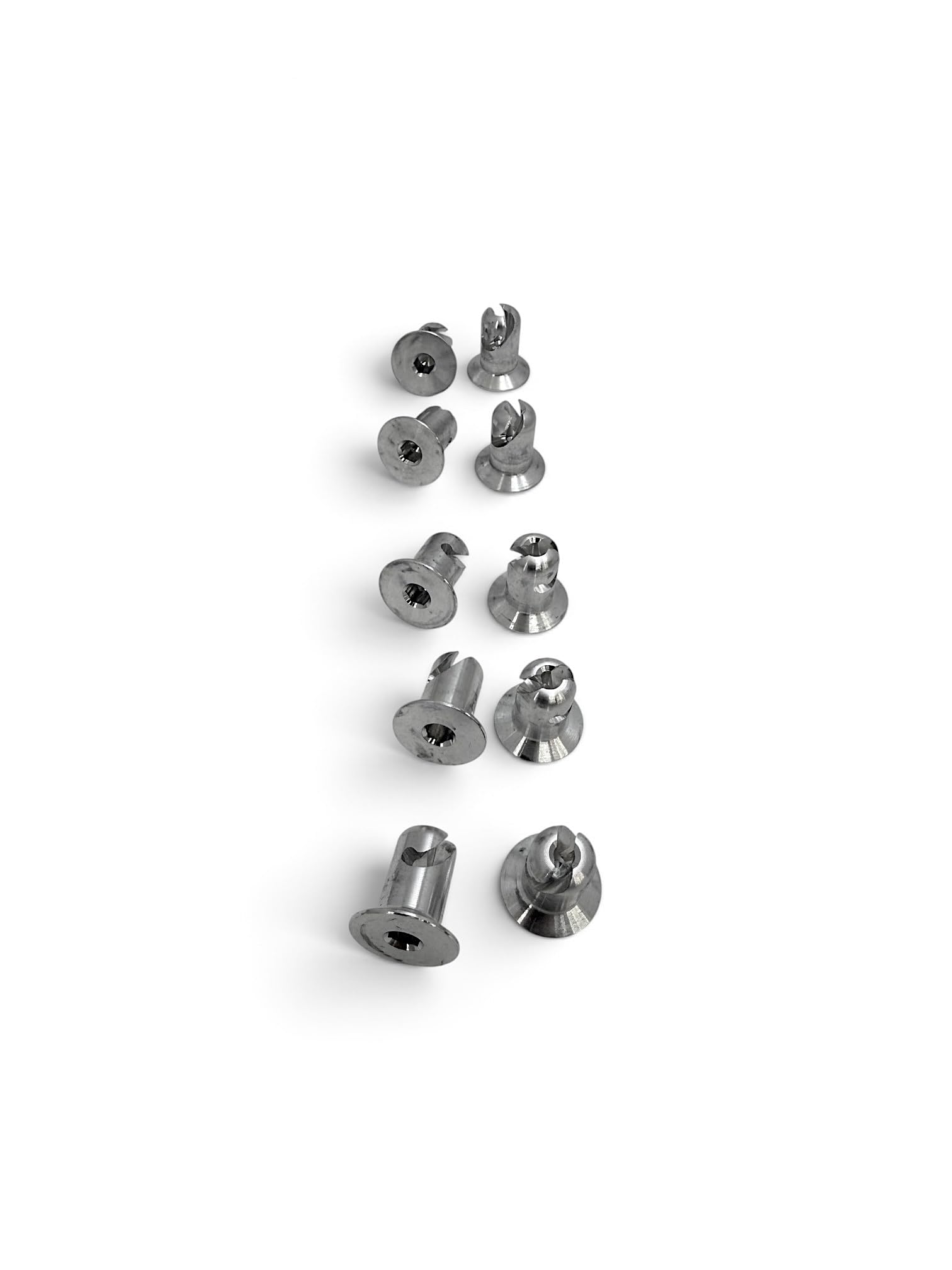 UTVDistribution Aluminiowy przycisk Dzus z mechanizmem szybkiego zwalniania 1/4 ze sprężynami i płytkami na zakładki, 10 szt. nitów bez opakowania!