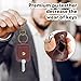 guduling 2 Pcs Keys Covers for Car Keys,Leather Key Sleeve for Broken Cars,Broken Car Key Loop Replacement,with Iron Ring for Men and Women(Black and Brown