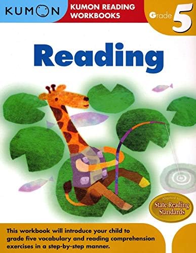 Kumon Workbooks Grade 5 Complete Set (5 Books) - Decimals&Fractions, Geometry&Measurement, Word Problems, Reading and Writing