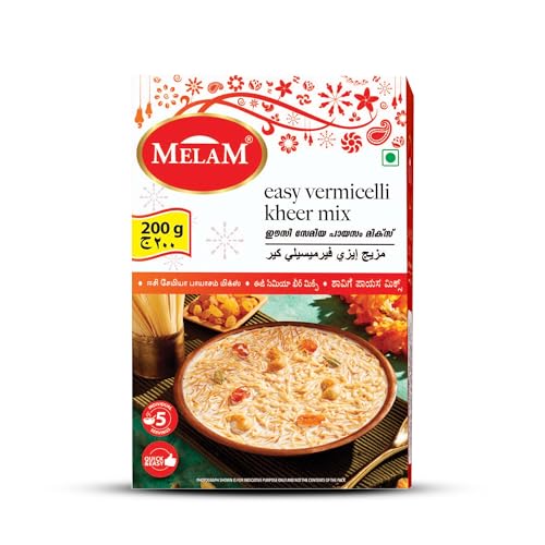 Image of Melam Easy Vermicelli Kheer Mix (200g) | Instant Sweet & Creamy Semiya Payasam Dessert | Rich, Smooth & Delicious