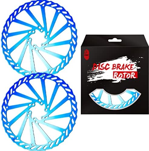 Chooee 160mm 180mm 203mm Bike Disc Brake Rotor 2PCS MTB Disc Rotor For Mountain Bike.Blue