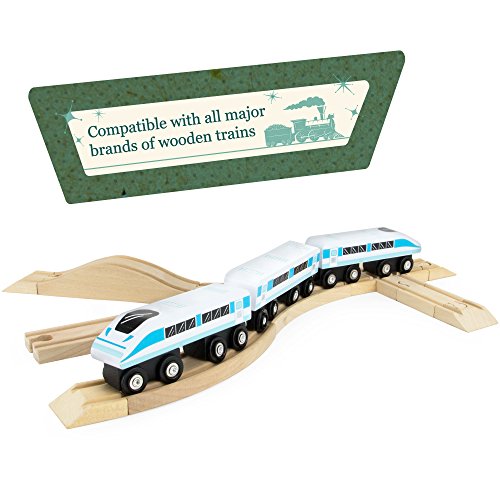Conductor Carl Wood Train Track Expansion Packs| Compatible with Most Train Tracks| 6\" Curved Tracks -1 Count (Pack of 4) - Thumbnail 3