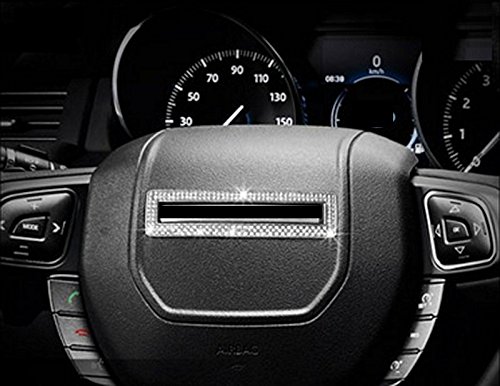 Eppar New Decorative Steering Wheel Logo Cover for Land Rover Range Rover Evoque 2011-2015 (Silver)