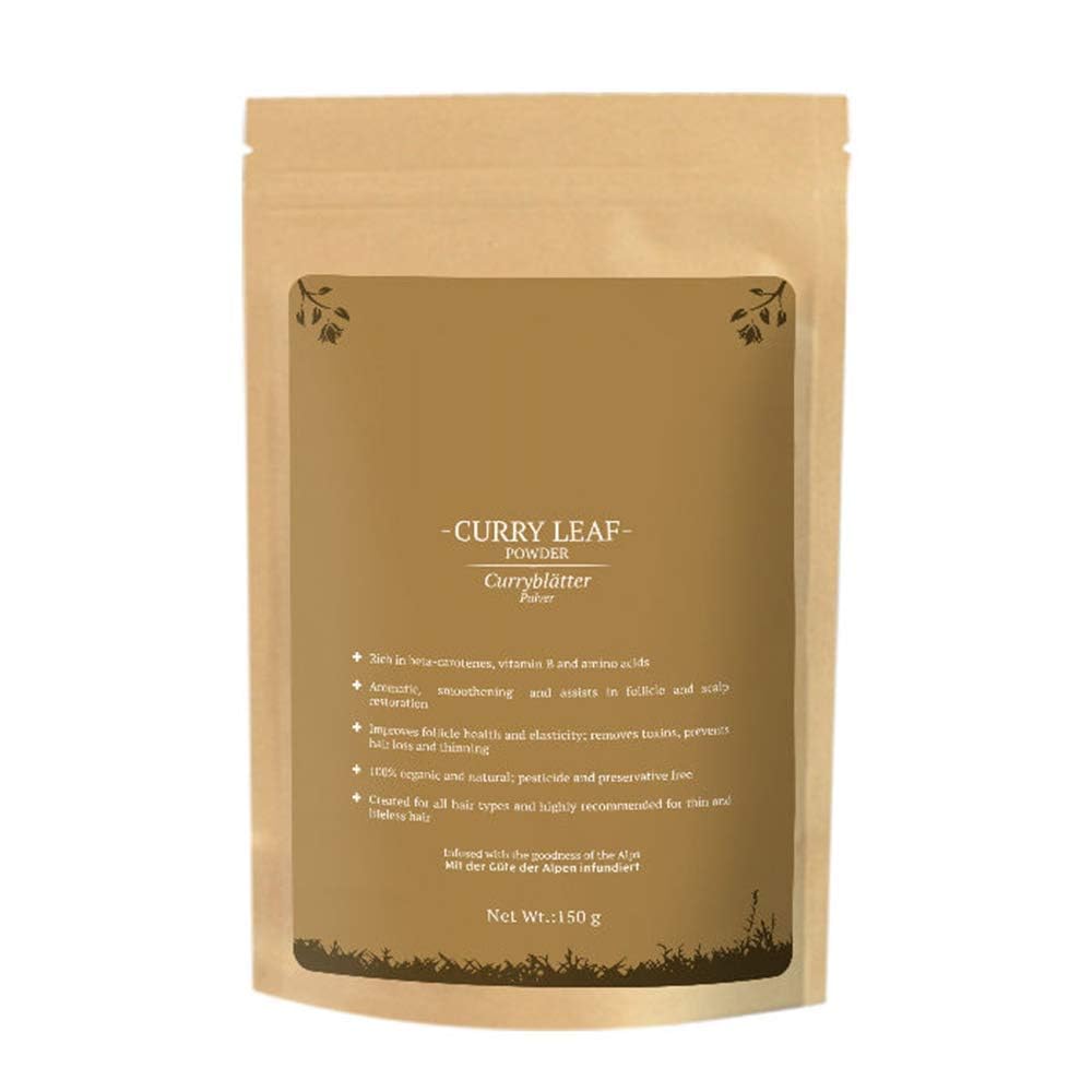 DK Curry Leaves Powder for Skin Hair 150 g - Brightens Skin Helps Reduce Hairfall Thinning - 100