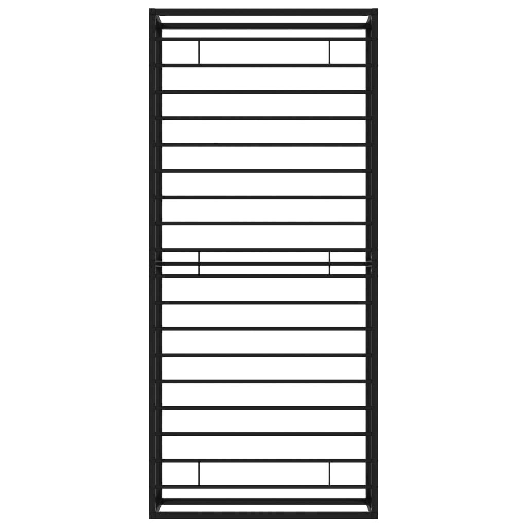 Black Metal Bed Frame 105x205 cm with Slats | Durable steel platform design provides strong support for bedrooms and guest rooms without a box spring.