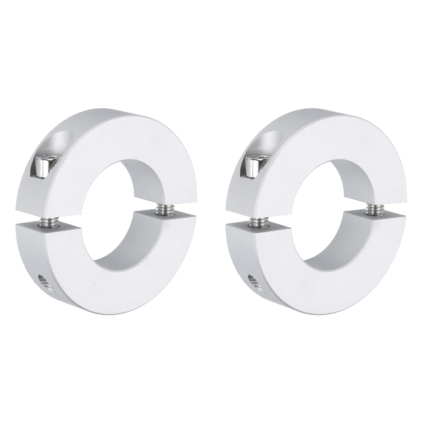 QUARKZMAN 2 Stück Geteilte Stellringe 32mm Bohrung 60mm OD 15mm Dicke Aluminiumlegierung Tiefenanschlagringe für Rad Schubkarren Achsgetriebe Einheiten Maschine Werkzeug Industrie