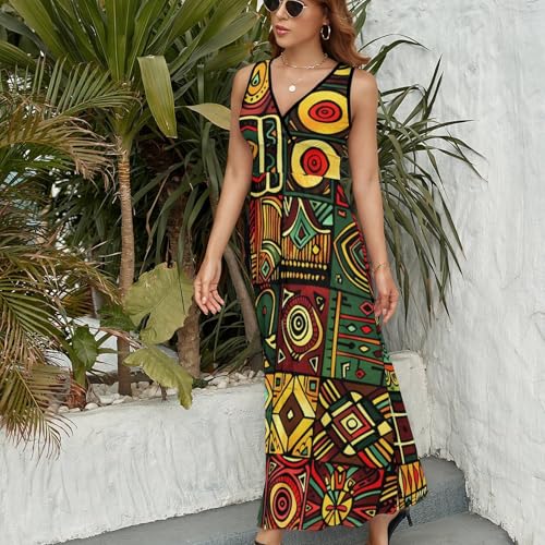 Robe de Plage et Vacances Bohème à Imprimé Rétro Chic - 3