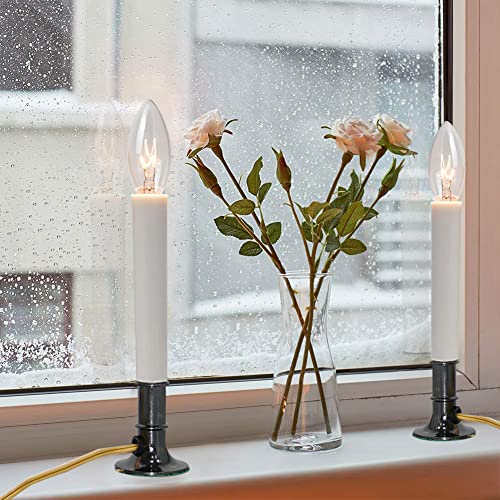 Bokoiuu Electric Window Candles Lights With Pewter Plated Base thumb #4