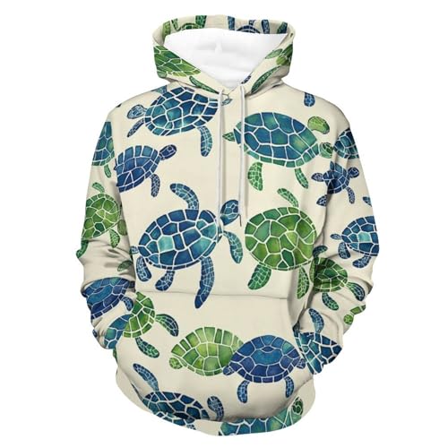 Sweat à capuche contre le froid sweat-shirt unisexe bleu-vert taille S