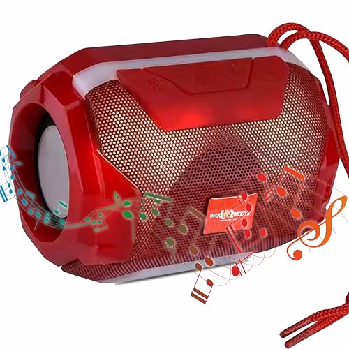 Image of Pick Ur Needs Wireless Rechargeable Mega Bass Portable Bluetooth Speaker | Water Proof | Splash Proof | Premium Speaker Compatible with All Mobile Phone (Red)