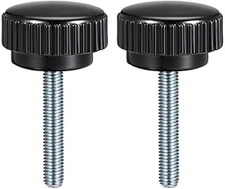 Tool parts M8 x 40mm Male Thread Knurled Clamping Knobs Grip Thumb Screw On Type 2 Pcs