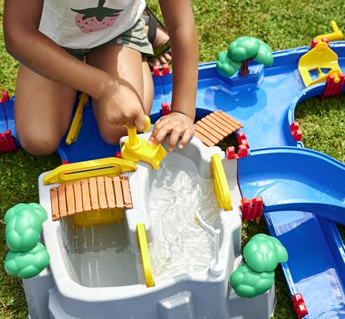 AquaPlay - Wasserbahn MountainLake - 42-teiliges Spieleset mit einem hohen Berg, Wasserfall und geheimer Höhle, Wasserspielspaß inkl. 2 Tierfiguren und 2 Booten, für Kinder ab 3 Jahren