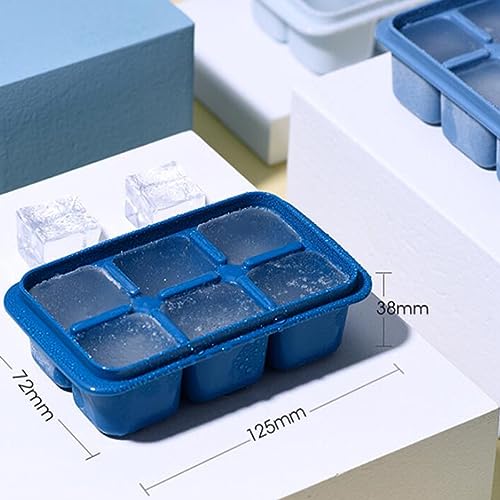 Molde para cubitos de hielo de plástico con tapa 6 pzas miniatura 2