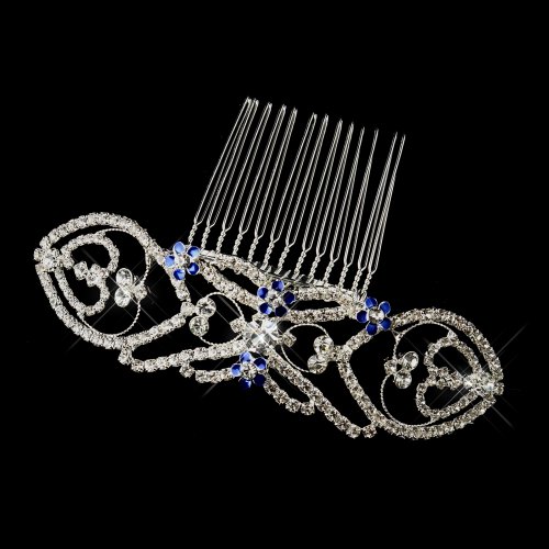 Bella Silver & Blue Rhinestone