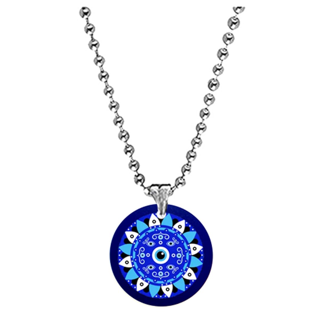 Nazar Suraksha Lucky Evil Charm Bead Chain Acrylic Pendant for Men Women Protection Spiritual Gift Lightweight Adjustable Chain-image-16