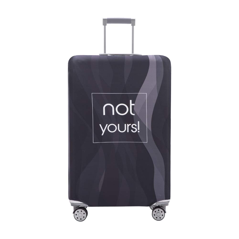 TRAVEL KINLuggage Cover Washable Suitcase Protector Anti-scratch Suitcase cover Fits 18-32 Inch Luggage, Black Stripe, S(18-21inch suitcase), Fashion