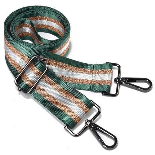 Image of LVYOUME Purse Strap Silver Hardware Wide Bag Straps Replacement Crossbody Adjustable Shoulder Strap for Purses