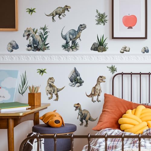 Vinilo decorativo de pared Dinosaurio T-Rex Acuarela Achang miniatura 6