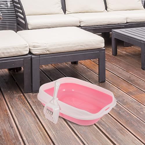 Mipcase set arenero para gatos plástico rosa miniatura 6