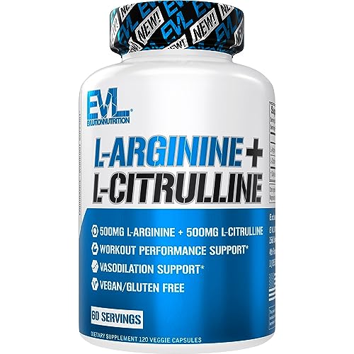 Evlution-Nutrition-L-Arginine-L-Citrulline-Endurance-Workout-Performance-Supplement-500mg-Complex-Vasodilation-Nitric-Oxide-Support-Vegan-Gluten-Free-Capsules-60-Servings