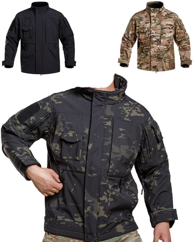 Outdoor Sports Airsoft Gear Hunting Shooting Coat Tactical Combat Clothing BDU Camouflage Softshell Jacket