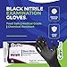 Medical Exam Nitrile Gloves Black Large Size 100 Count – Latex-Free, Powder-Free, Non-Sterile, Food Safe, Mechanic Use, Versatile Durable Protection for Healthcare, Industrial & Food Handling
