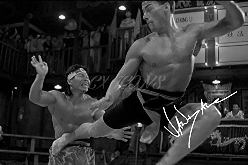 Poster pré-signé de Jean Claude Van Damme - 30 x 20cm - Bloodsport - Kickboxer