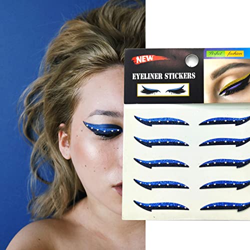 25 Eyeliner Stickers Reusable Diamond Crystal Glitter Adhesive Eyeliner Invisible Eye Line Strip Sticker Eyeliner Sticker Colorful Eyelid Tape Waterproof Eyeliner Makeup Stickers For Eyes Dress #TOP3