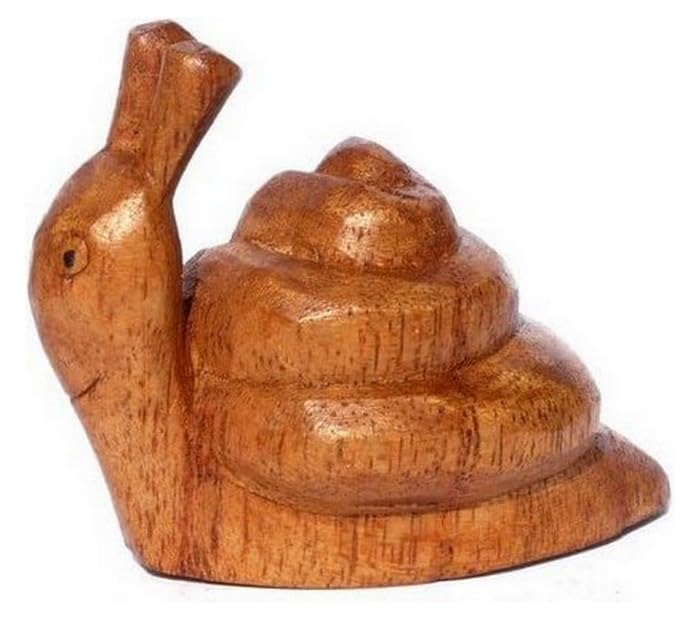 Handgeschnitzte Holz-Schnecke Aus Bali – 5,5 X 3,5 X 4,5 Cm, Einzigartiges Dekorationsstück & Geschenk