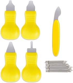 Watch Back Case Cover Opener Remover Knife Repair Tool Different Sizes 5pcs, Watch Battery Removal Change Quartz Replacement Watchmaker Stainless Steel Watch Back Case Opener & 8 Extra Watch Pins