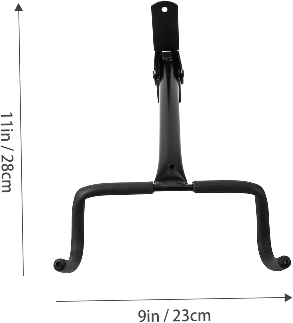 TEHAUX Bike Wall Mount Hanger Adjustable Mountain Bike Hanging Rack Dual Hooks Space-Saving Storage Solution for Garage and Indoor Use Black