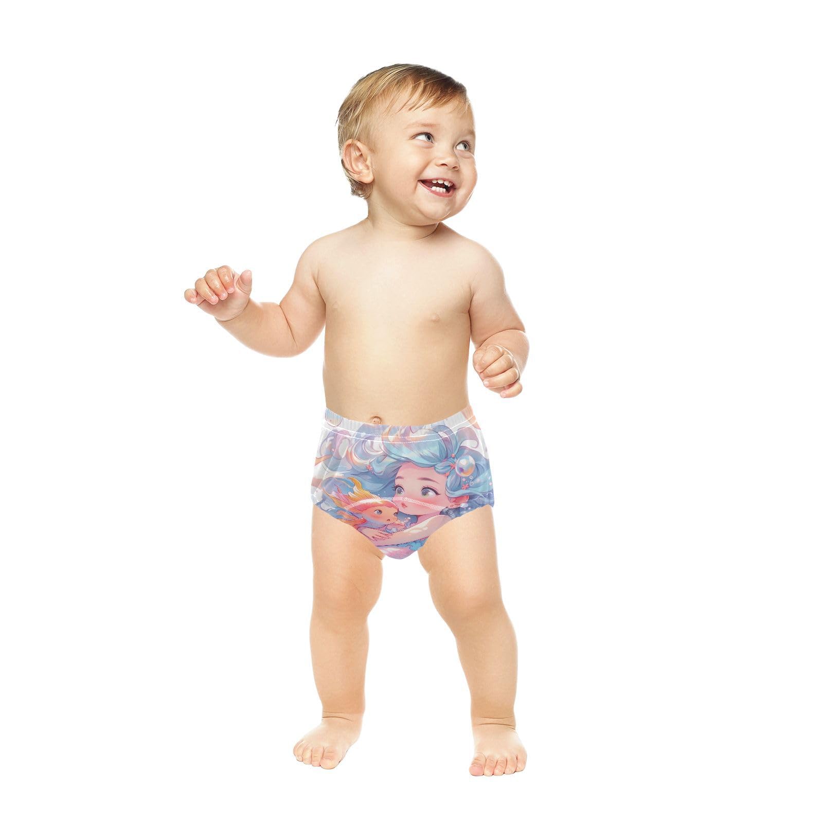 Coikll Cute Mermaid and Fish Toddler Training Underwear Waterproof Baby Pee Pants -3T