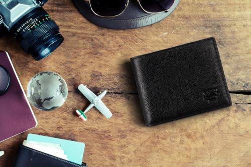 Image of Stealth Mode Leather Bifold Wallet for Men With ID Window and RFID Blocking
