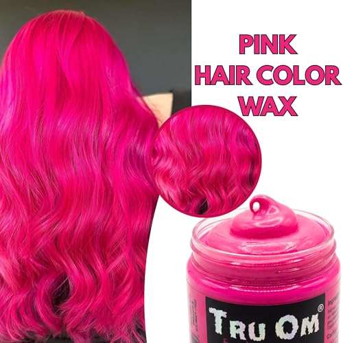 Image of Temporay Hair Color Wax | Metallic Shine | For Men & Women | DIY Instant Hair Color | Temporay Color 1 Day 1 Wash | No Ammonia, Bleach & Damage | Hot Pink - 100 gram