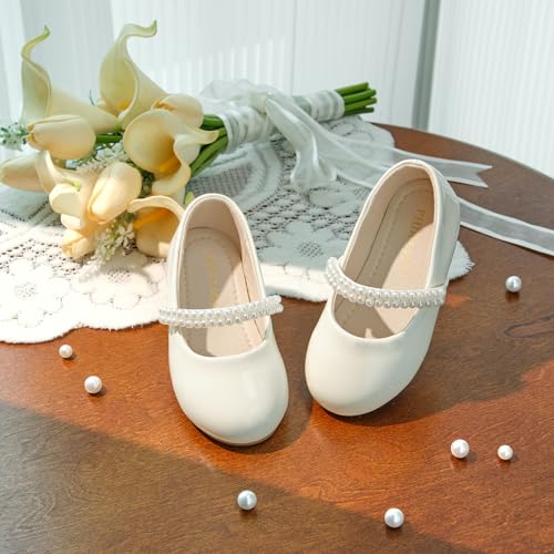 Image of PHIRAMIN Tollder Girl Dress Shoes - Little Girl Ballet Flats for Wedding Party